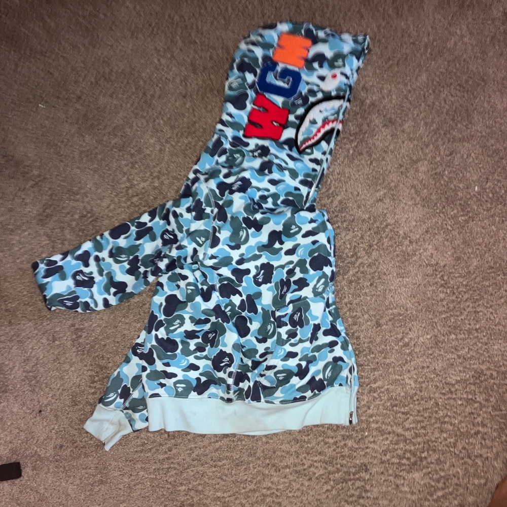 BAPE ABC Shark Full Zip Hoodie 'Blue'